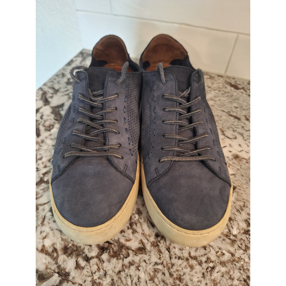 Frye Leather Sneakers Womens Size‎ 9M Teal Blue Nubuck Suede Low Lace Up Comfort